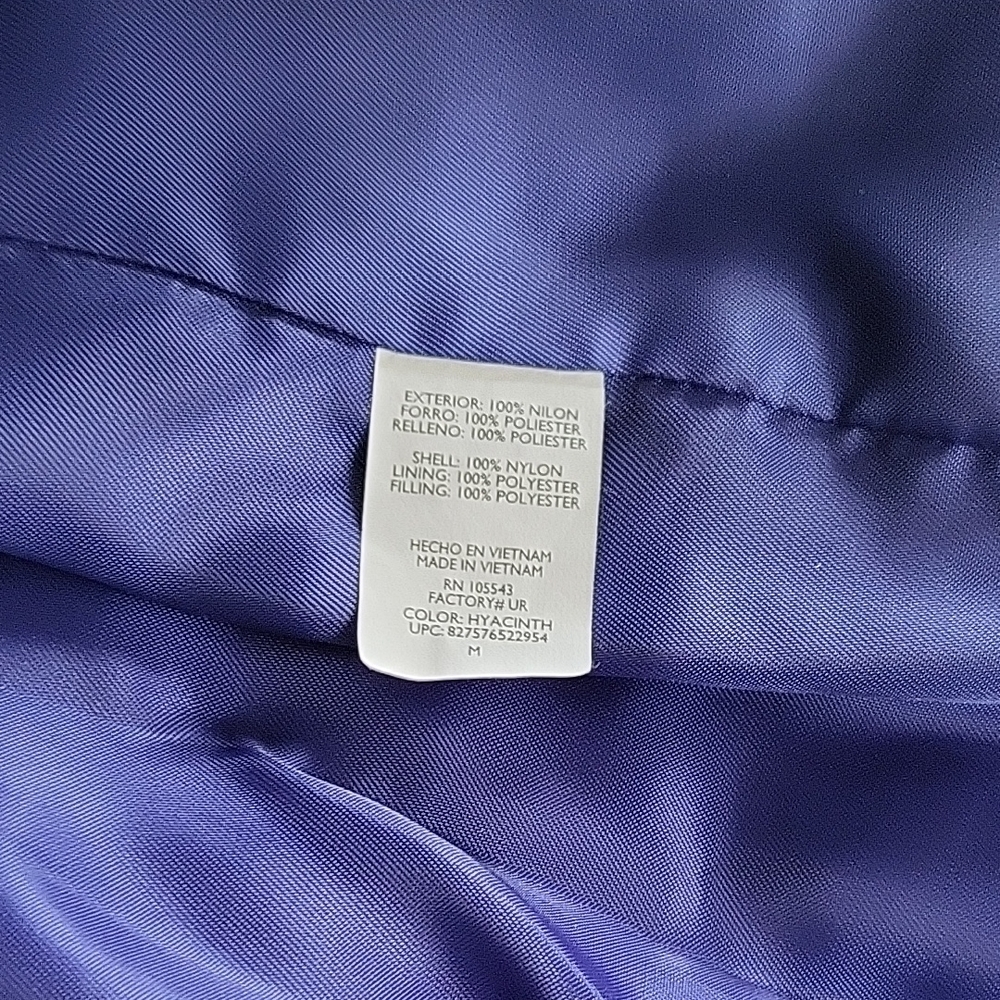 Daisy Fuentes Blue Puffer Vest With Snaps Sz M - Picture 9 of 10